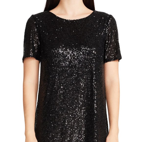 BB Dakota by Steve Madden Hit The Lights Black Sequin Mini Dress - Picture 2 of 14